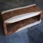 Set Meja Tamu Sudut Oval - Mebel Trembesi Jepara