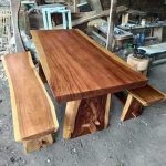 Set Meja Makan Trembesi Sate - Mebel Trembesi Jepara