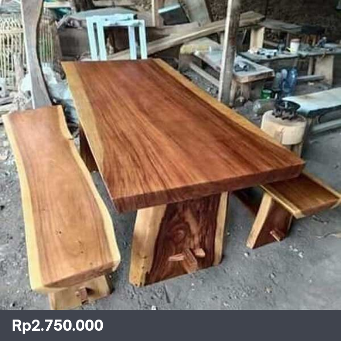 Set Meja Makan Trembesi 2 Bangku