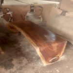 Meja Kopi Trembesi Model U - Mebel Trembesi Jepara