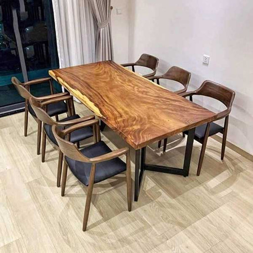 Set Meja Makan Trembesi Kombinasi Kursi Hirosima